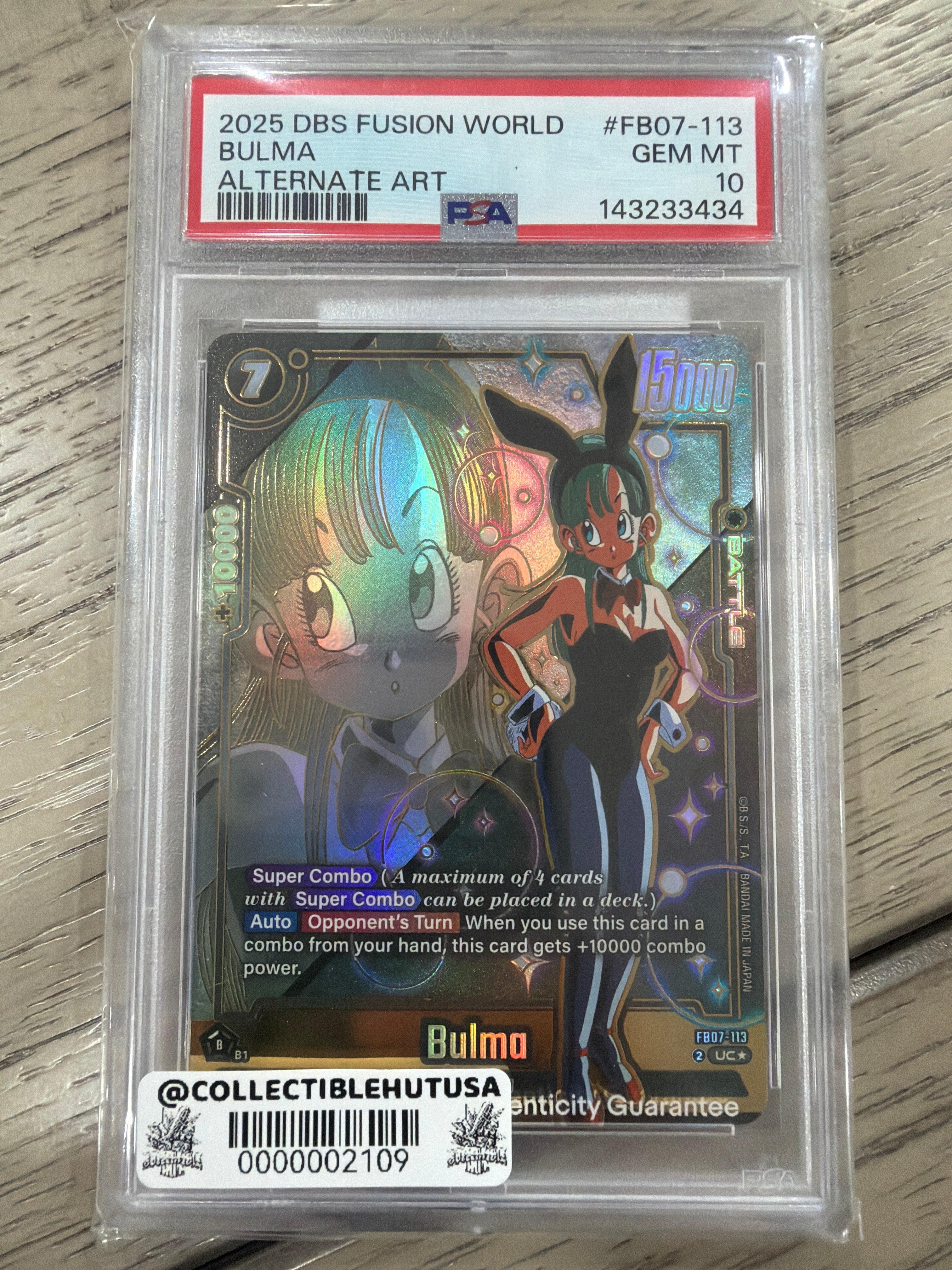 Graded Dragon Ball Z - Dragon Ball Bulma Bunny Bulma PSA 10 FB07-113