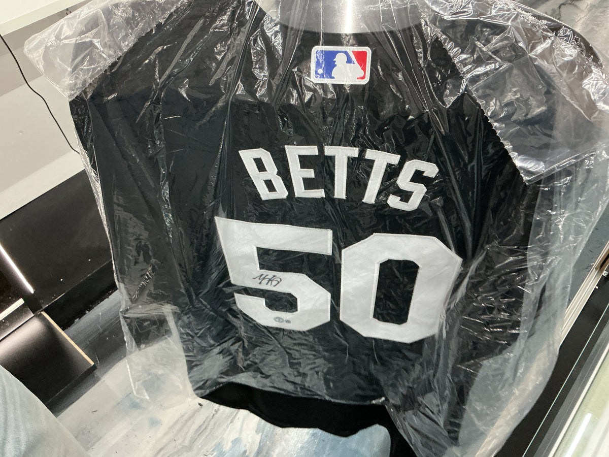 Signed Los Angeles Dodgers Betts Nike Black Replica Player Jersey