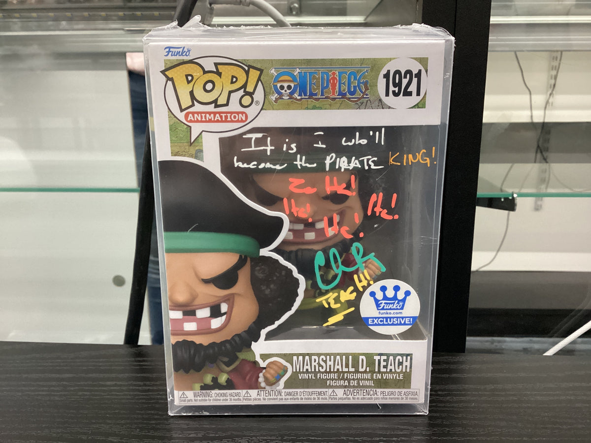 Signed Funko Pop 1921 6 inch h - One Piece - Marshall D. Teach - Signed by