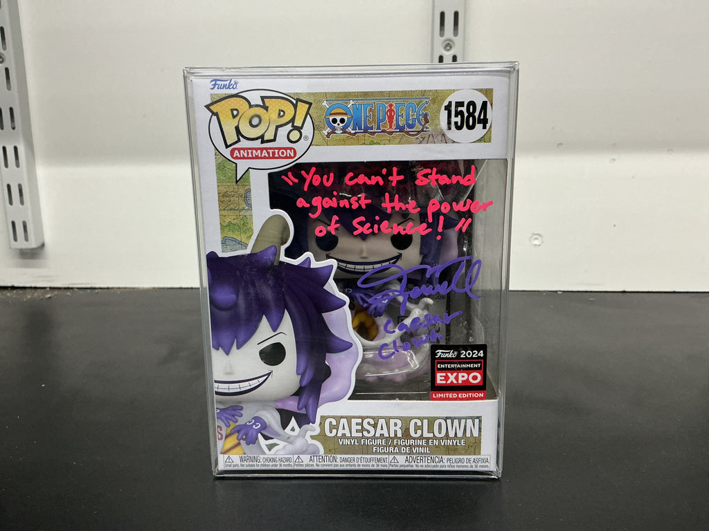 Signed Funko 1584 - One Piece - Caesar Clown -Jerry Jewell