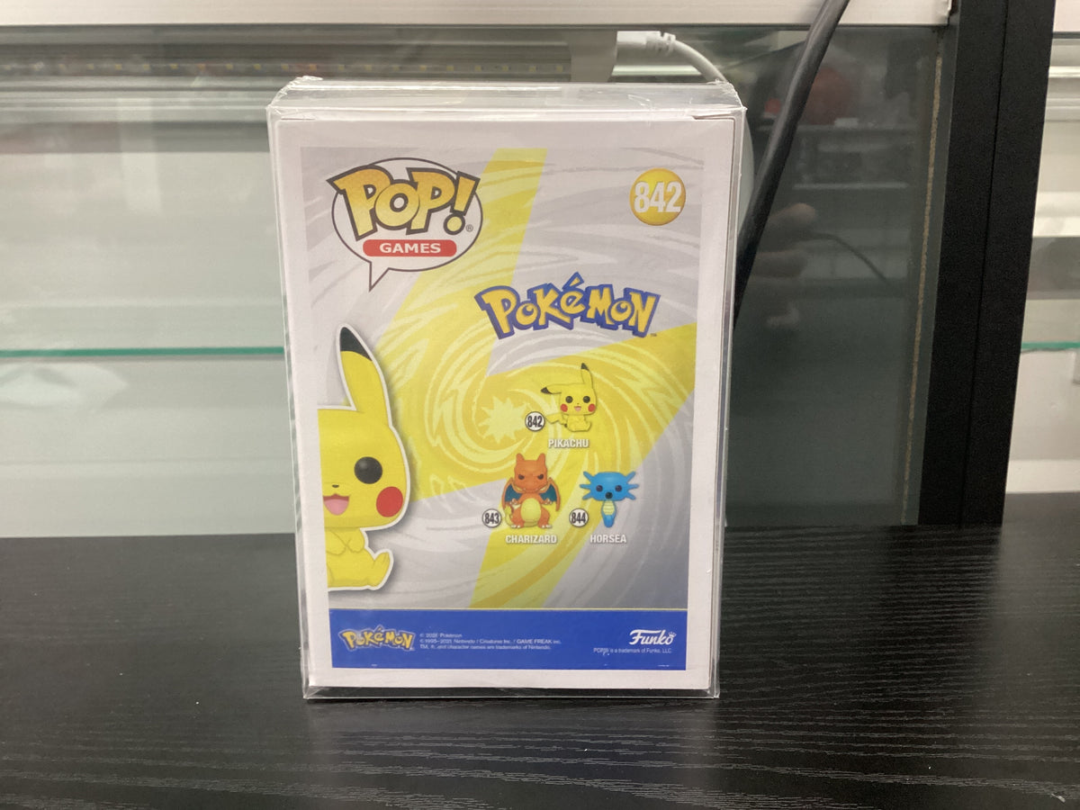 Signed Funko Pop 842 6 inch - Pokémon - Pikachu - Signed by Sarah Natochenny