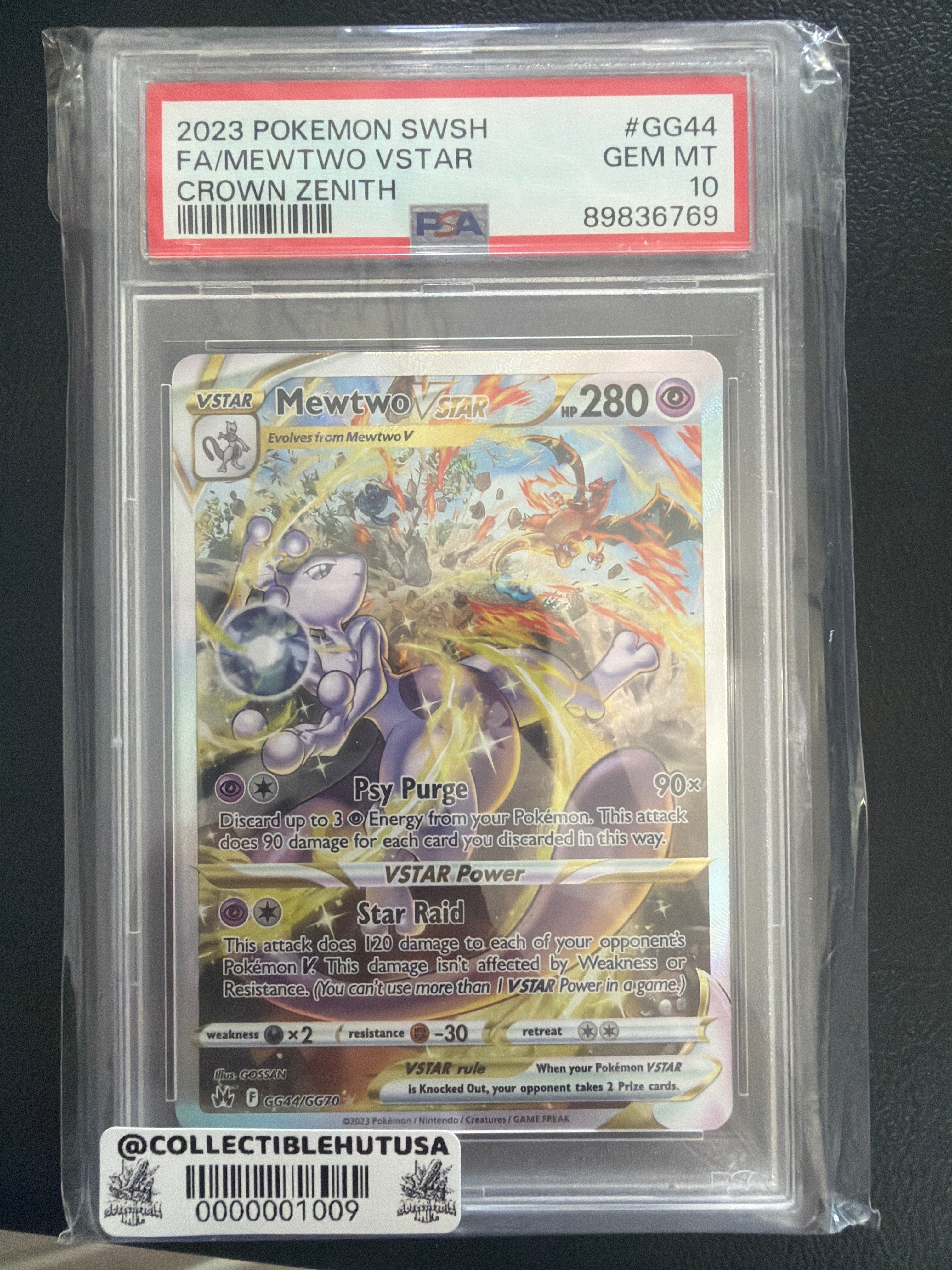 Graded Pokemon - PSA 10 2023 POKEMON SWORD AND SHIELD CROWN ZENITH #GG44 FA/MEWTWO VSTAR