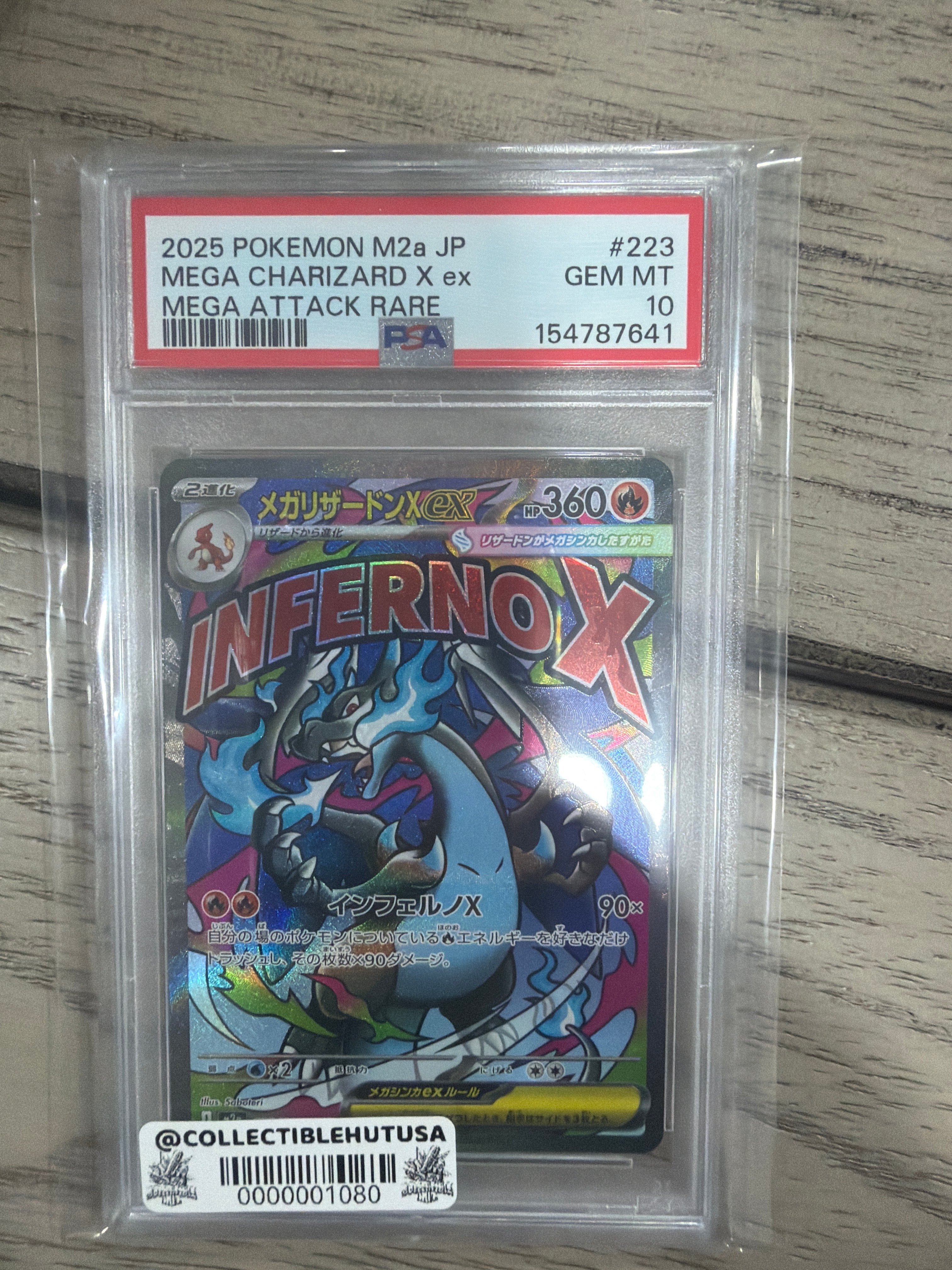 Graded Pokemon - 2025 POKEMON JPN M2A-MEGA DREAM EX ATTACK RARE #223 MEGA CHARIZARD X EX PSA 10