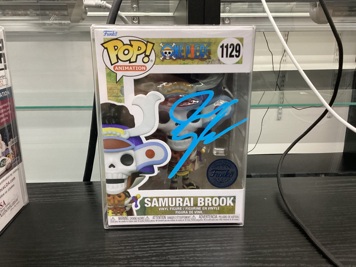 Signed Funko Pop 1129 6 inch - One Piece - Samurai Brook - Limited Edition Funko - Signed by Ian Sinclair