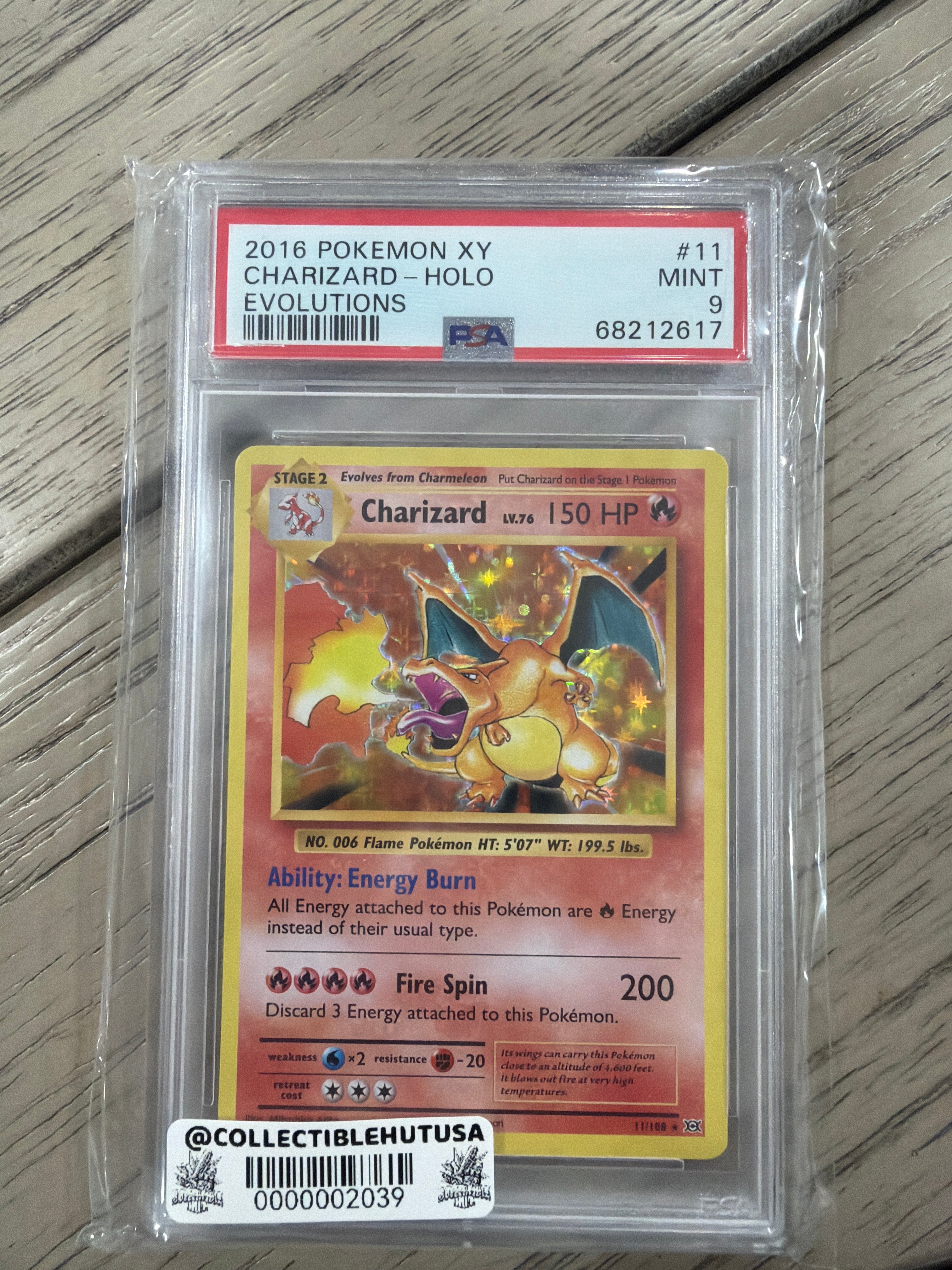 Graded Pokemon - 2016 Pokemon PSA 9 Charizard 11/108 XY Evolutions