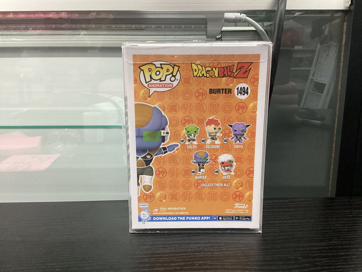 Signed Funko Pop 1494 6 inch - Dragon Ball Z - Burter - Entertainment Earth Exclusive Limited Edition - Signed by