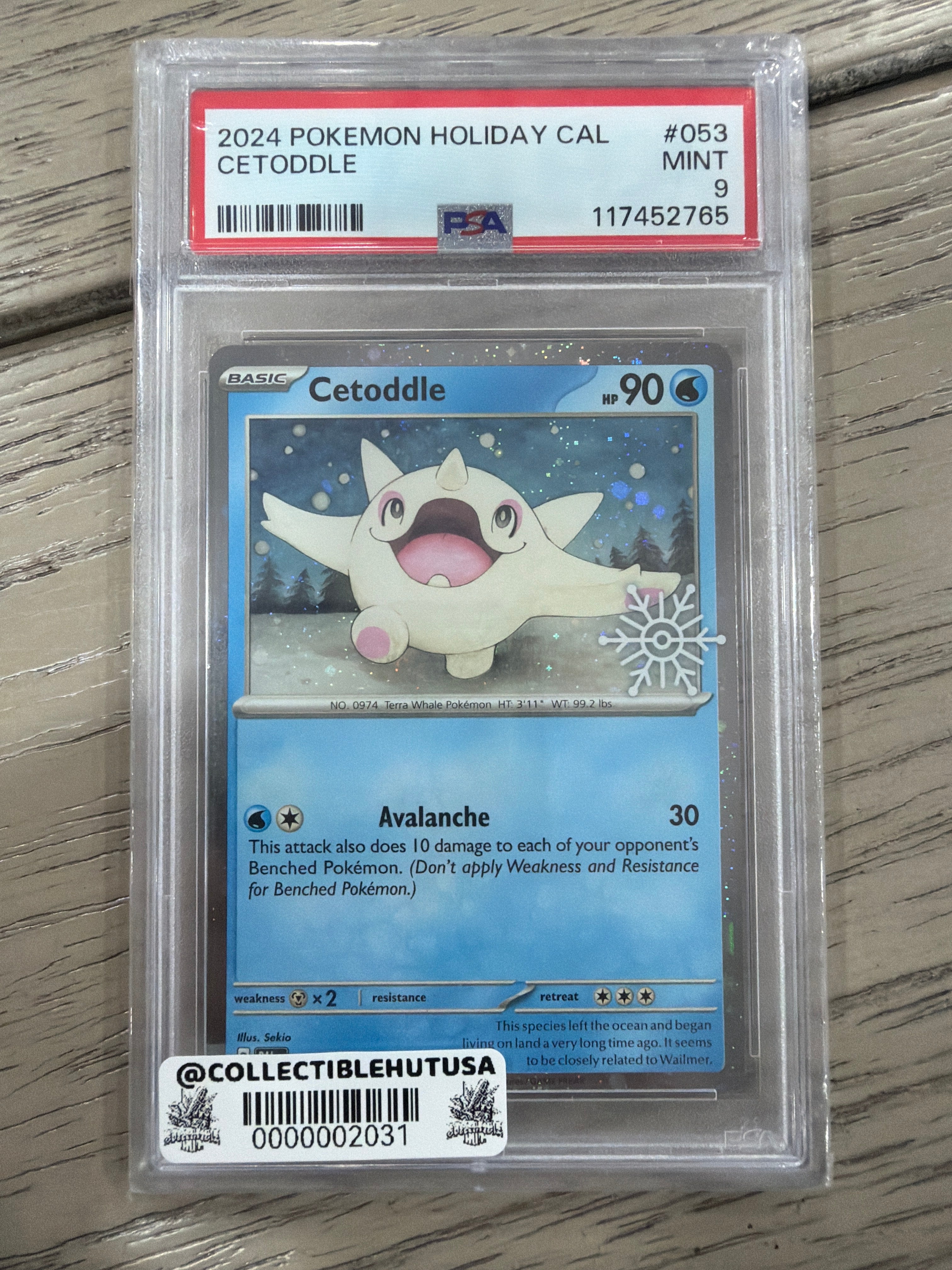 Graded Pokemon - 2024 pokemon holiday calendar Cetoddle PSA 9