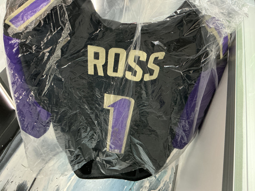 Signed John Ross #1 Purple Washington Huskies Alumni Football Jersey