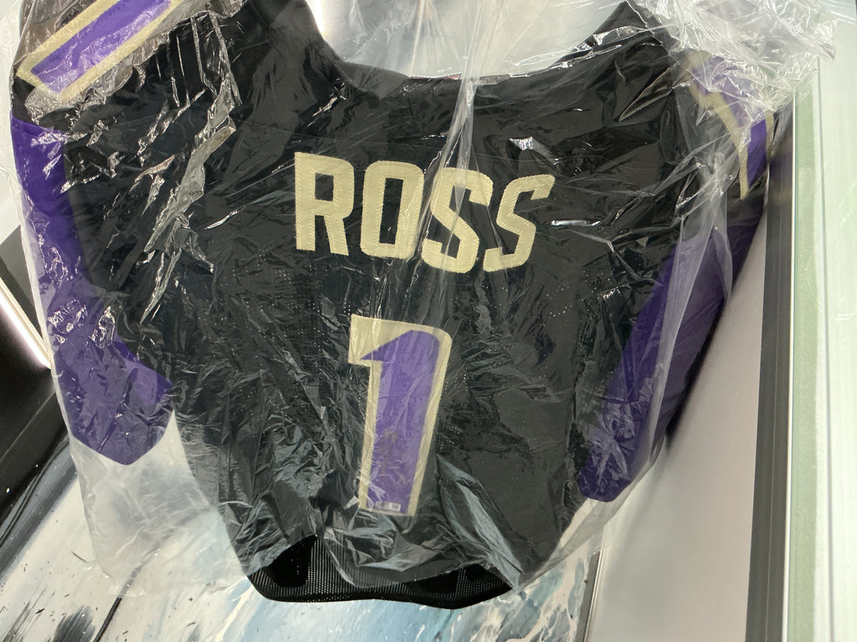 Signed John Ross #1 Purple Washington Huskies Alumni Football Jersey