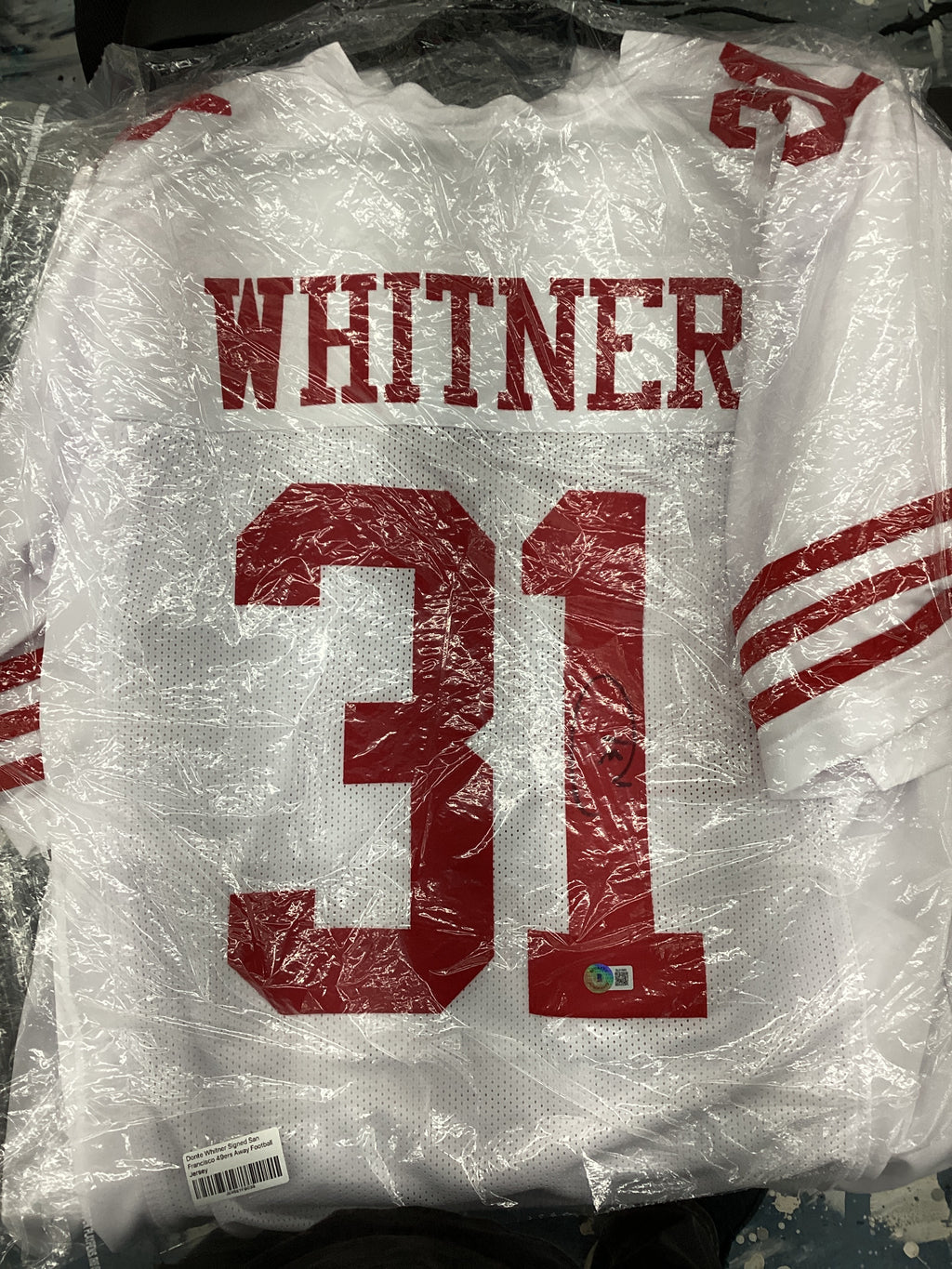 Signed Jersey - Donte Whitner - San Francisco 49ers Away - #31