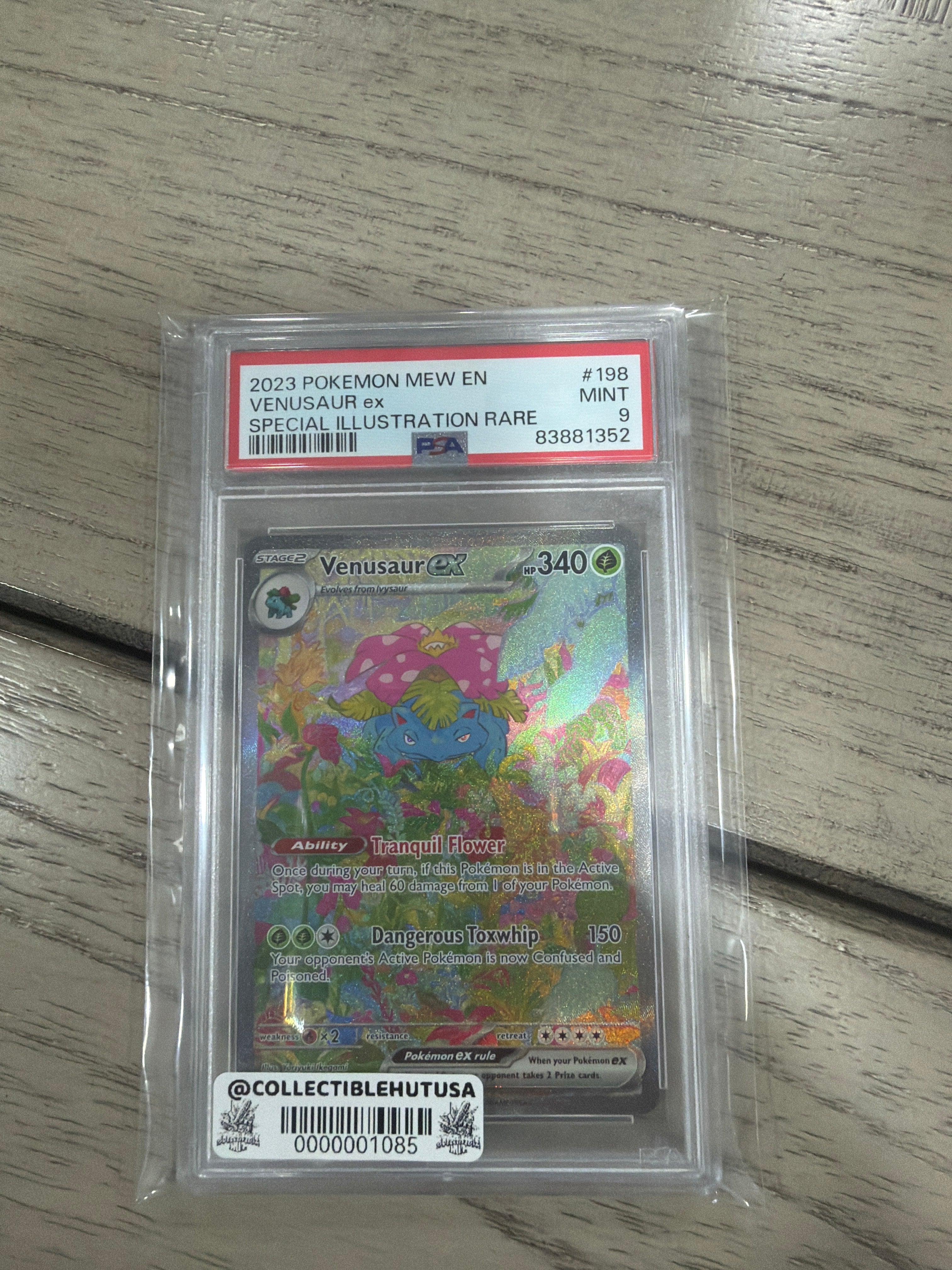 Graded Pokemon - 2023 POKEMON MEW EN-151 SPECIAL ILLUSTRATION RARE #198 VENUSAUR EX PSA 9 MINT