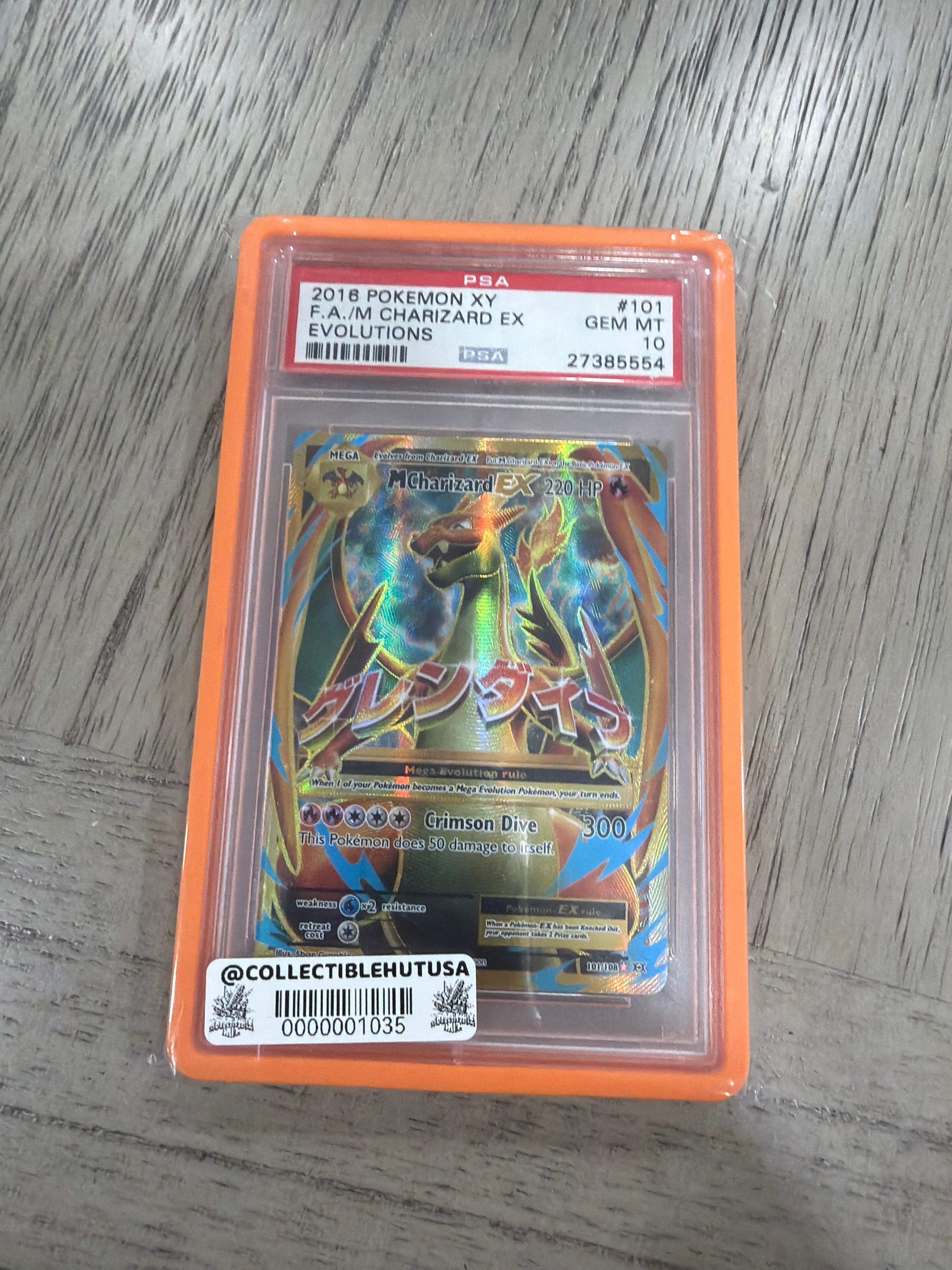 Graded Pokemon - Pokémon M Charizard EX Full Art Evolutions Ultra Rare Holo 101/108 PSA 10