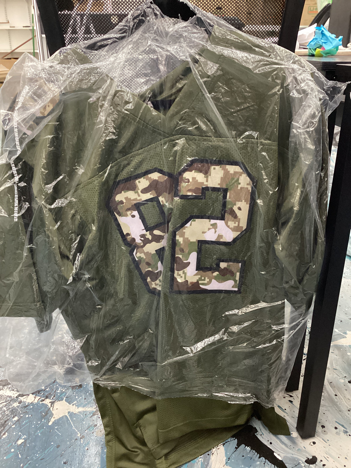 Signed Jersey - Dante Hall - Custom Camo - #82