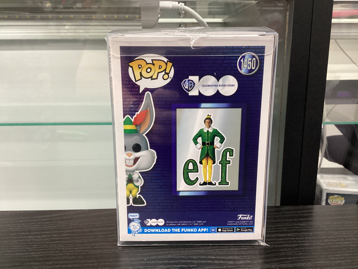 Signed Funko Pop 1450 6 inch - Warner Bros 100 - Bugs Bunny as Buddy the Elf - Signed by Jeff Bergman