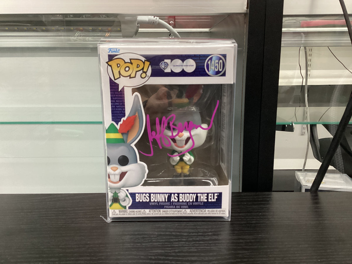 Signed Funko Pop 1450 6 inch - Warner Bros 100 - Bugs Bunny as Buddy the Elf - Signed by Jeff Bergman