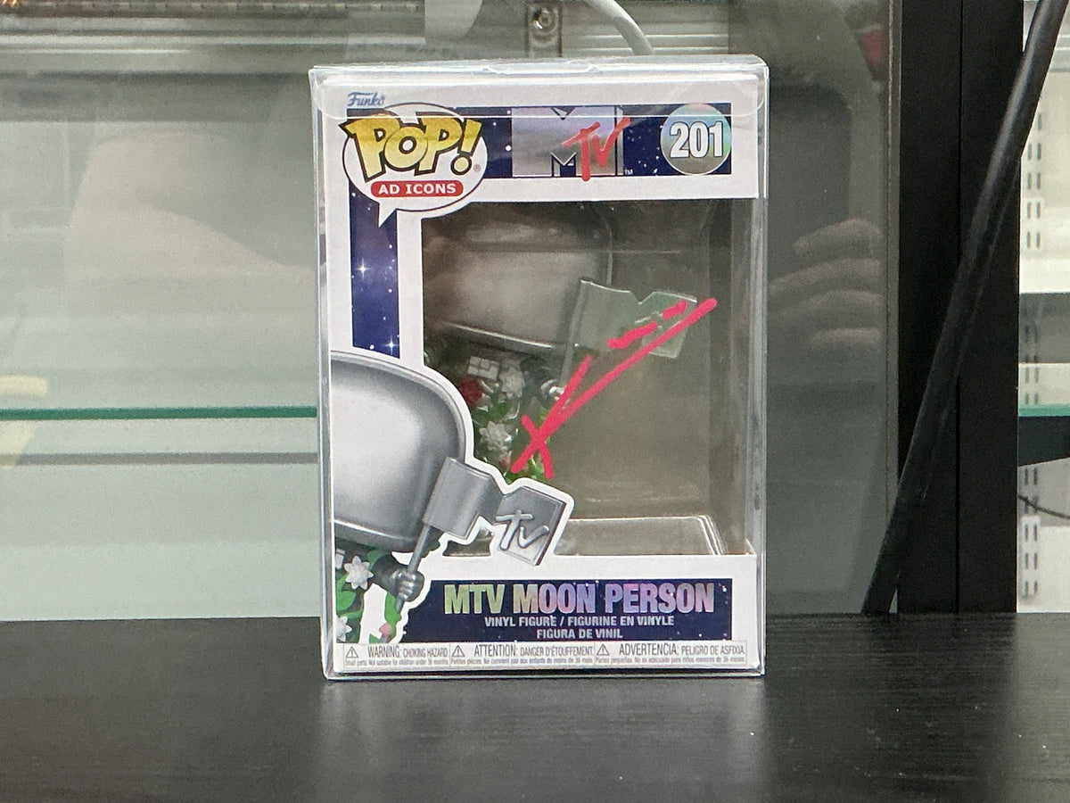Signed Funko Pop 201 6 inch - MTV - MTV Moon Person - Signed by Kathrine Winnick