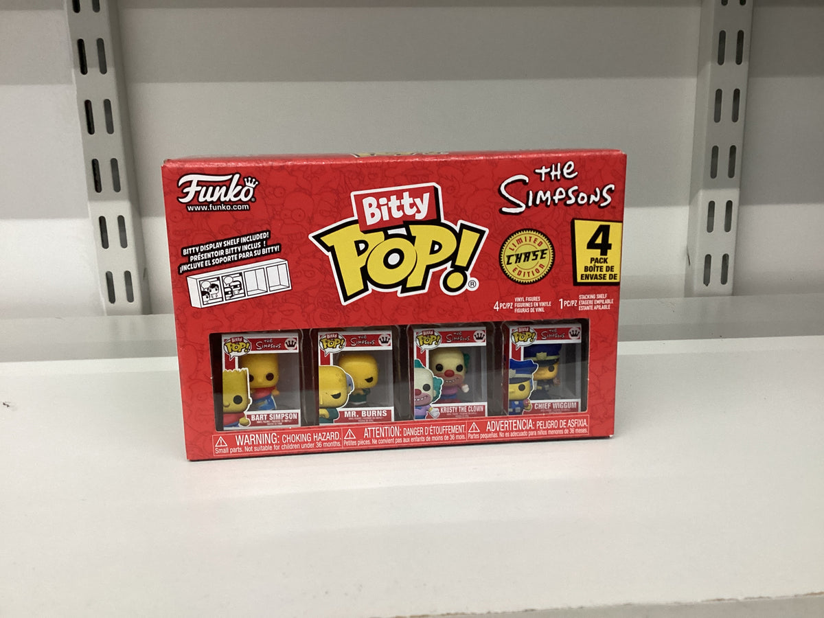 Bitty Pop! - The Simpsons - 4pc Figure 1pc Shelf - Limited Chase Edition