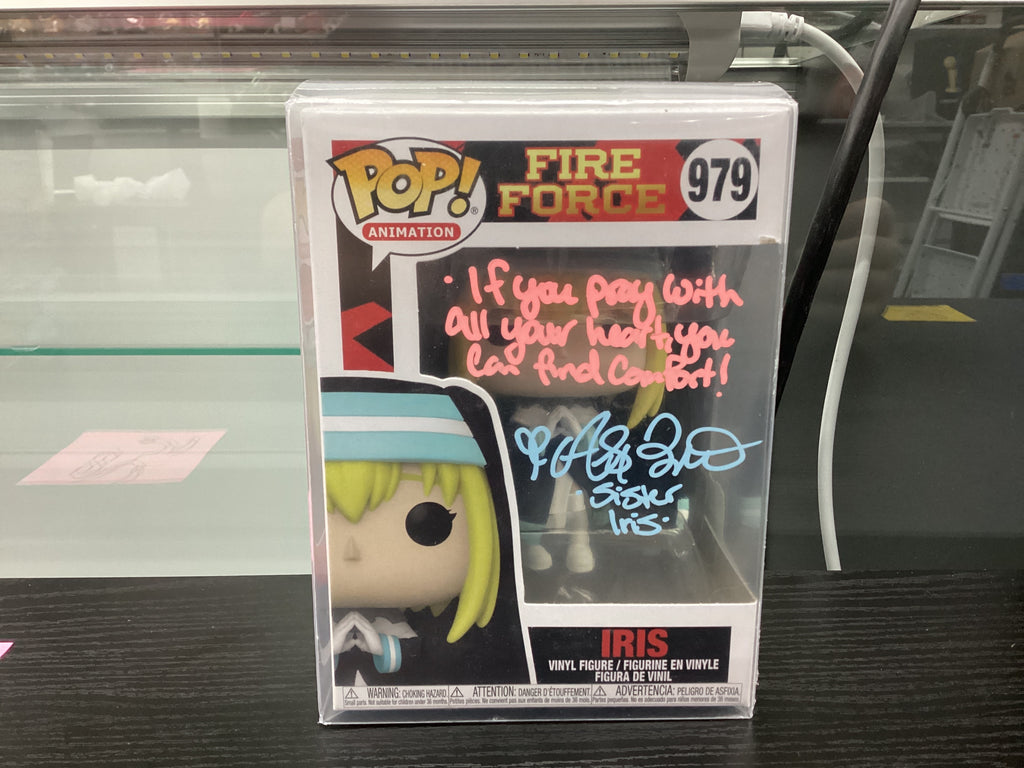 Signed Funko Pop 979 6 inch - Fire Force - Iris - Signed by Alexis Tipton