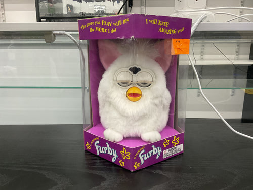 1998 Electronic Furby - White with Pink Ears