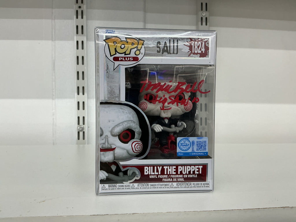 Funko Pop 1824 6 inch. - SAW - Billy The Puppet - ORIGINAL - Signed - Tobin Bell