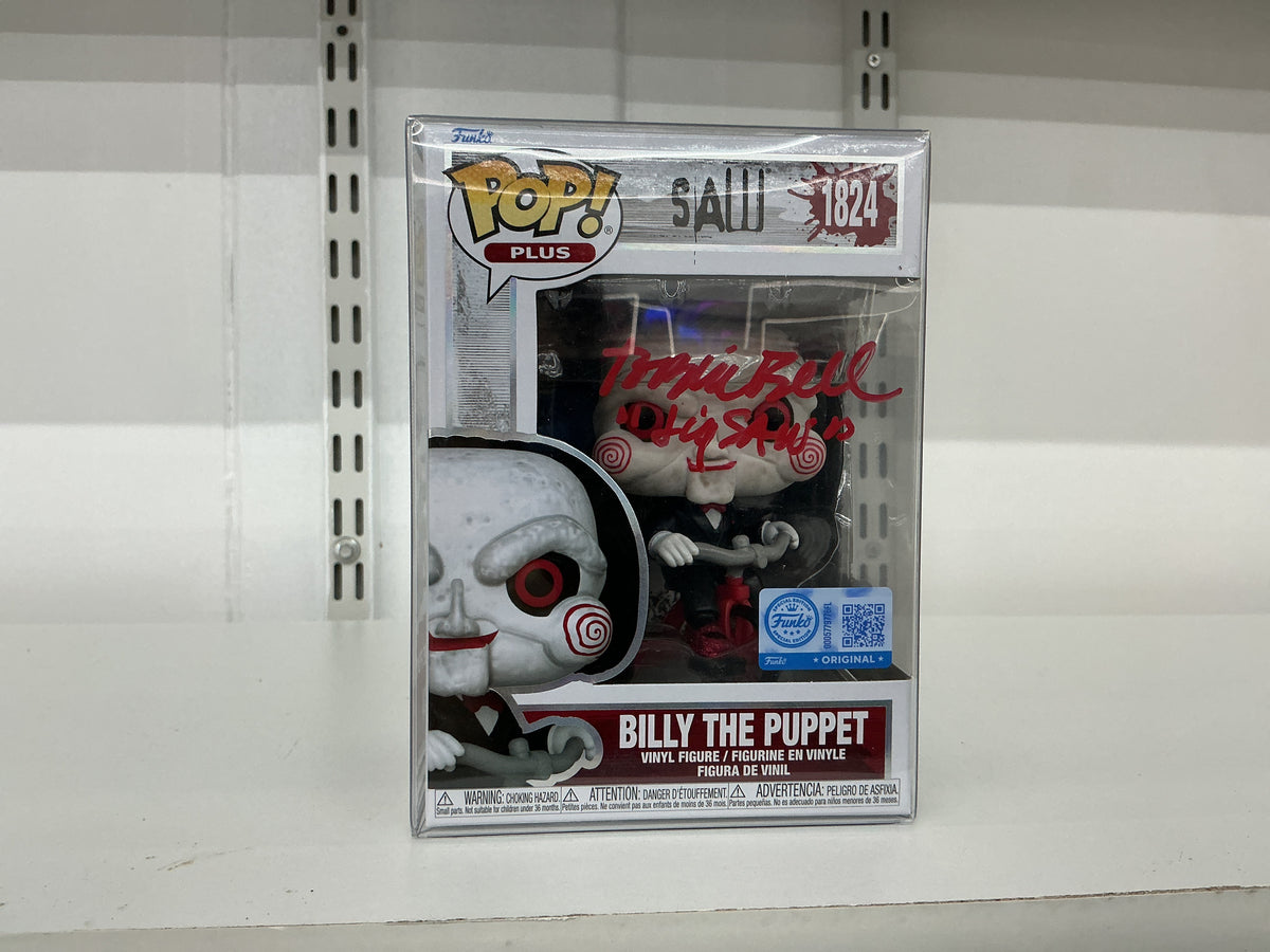 Funko Pop 1824 6 inch. - SAW - Billy The Puppet - ORIGINAL - Signed - Tobin Bell