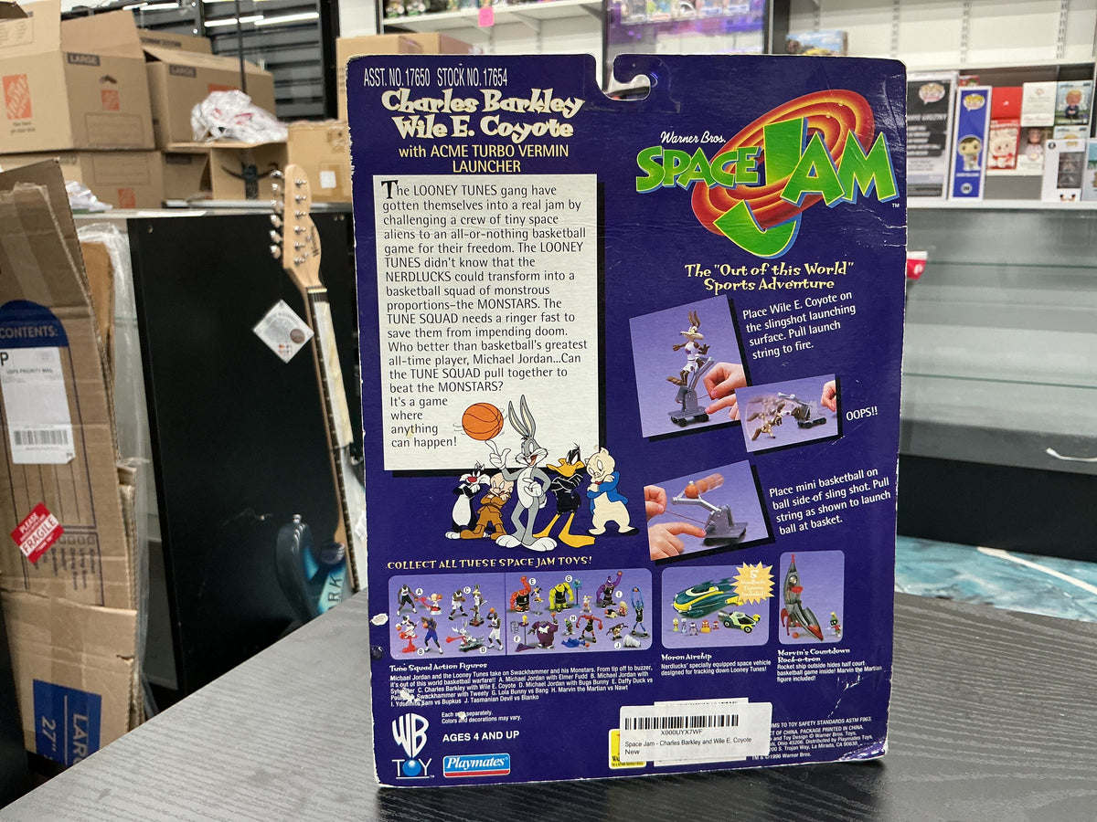 Space Jam Charles Barkley Wile E. Coyote with ACME TURBO VERMIN LAUNCHER