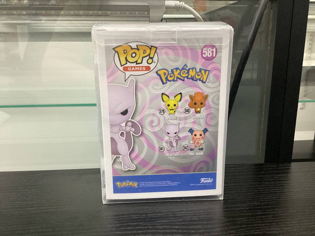 Signed Funko Pop 581 6 inch - Pokémon - Mewtwo - Signed by Christopher Corey Smith