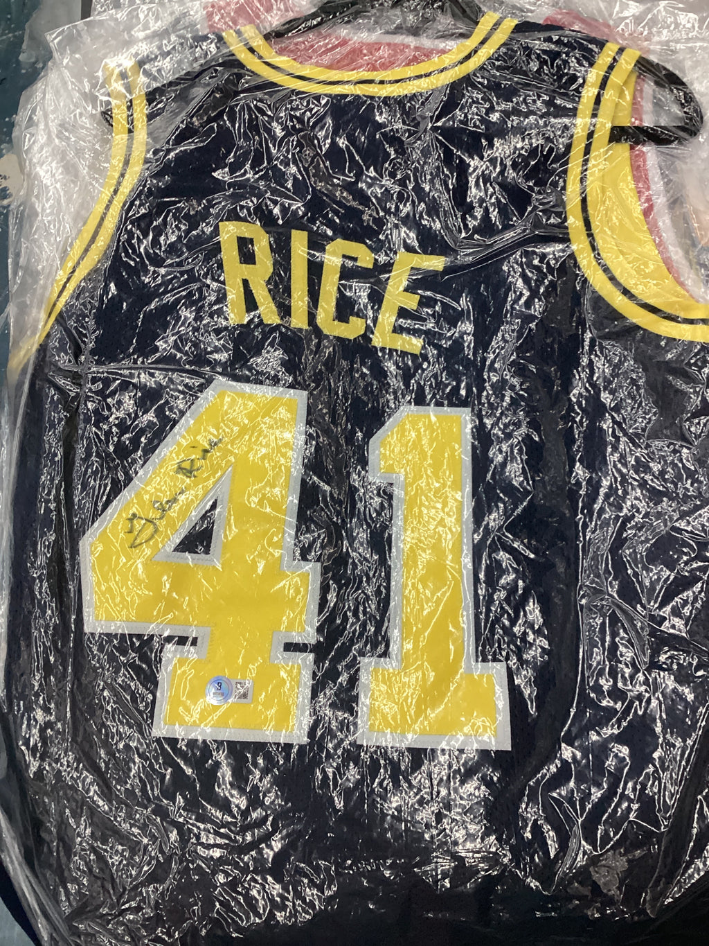 Signed Jersey - Michigan- Rice #41