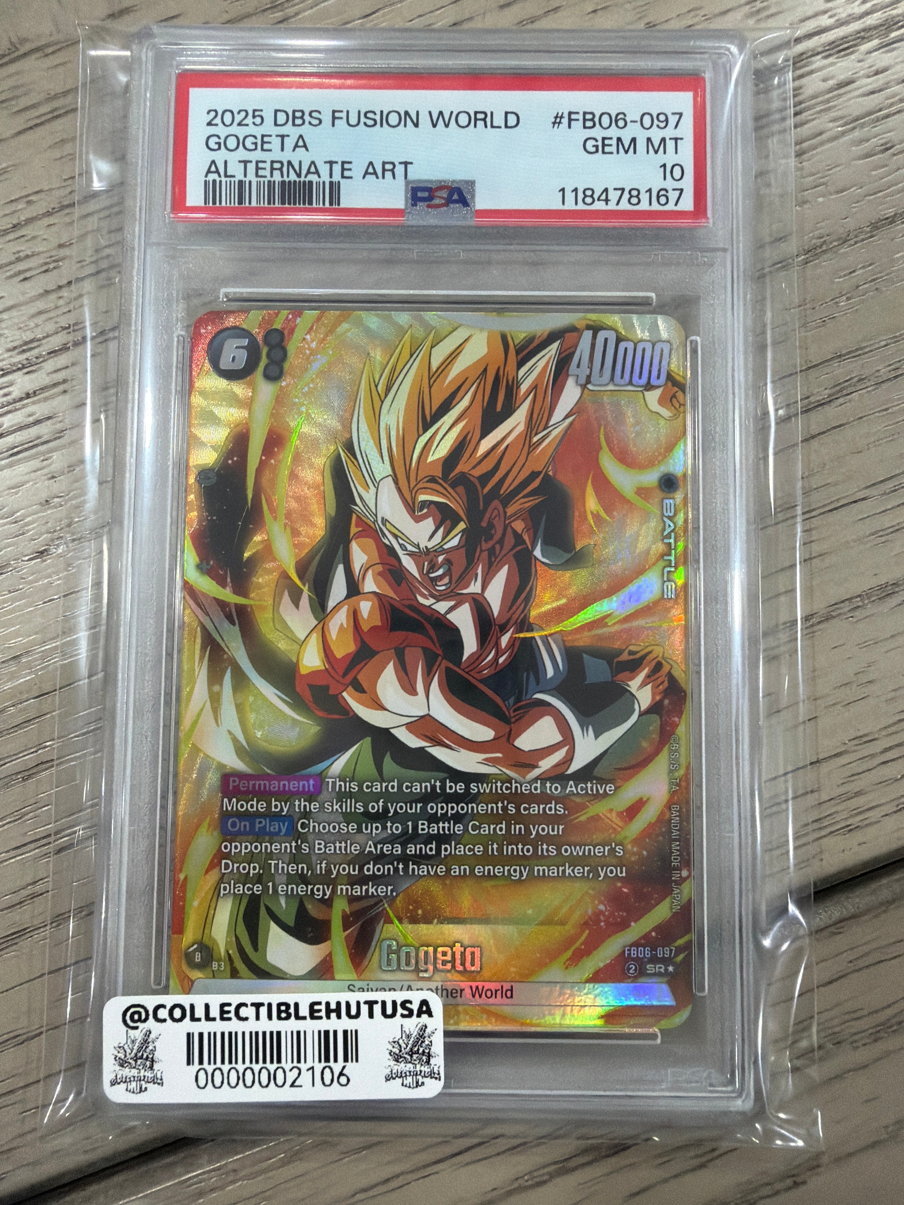 Graded Dragon Ball Z - 2025 DRAGON BALL SUPER CARD GAME FUSION WORLD RIVALS CLASH GOGETA PSA 10