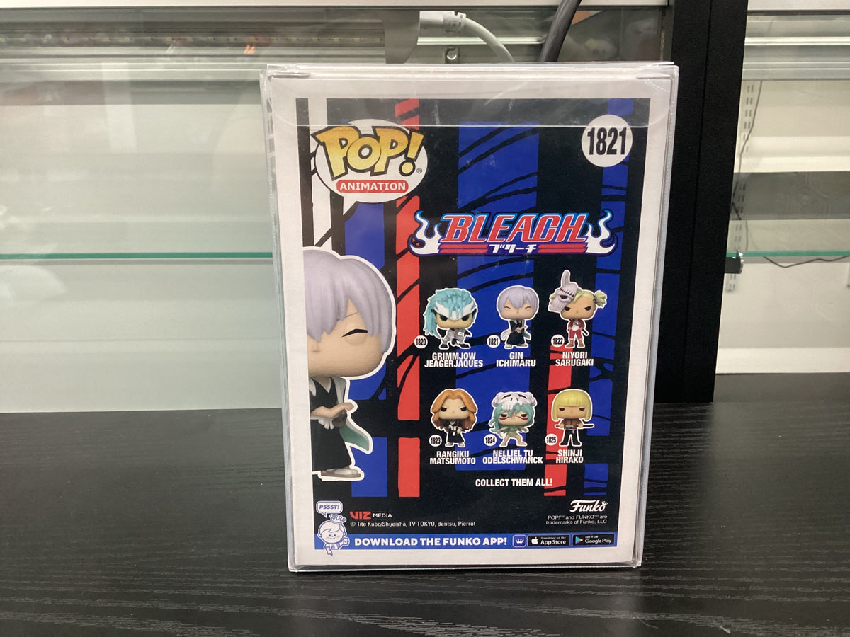 Signed Funko Pop 1821 6 inch - Bleach - Gin Ichimaru - Signed by Doug Erholtz