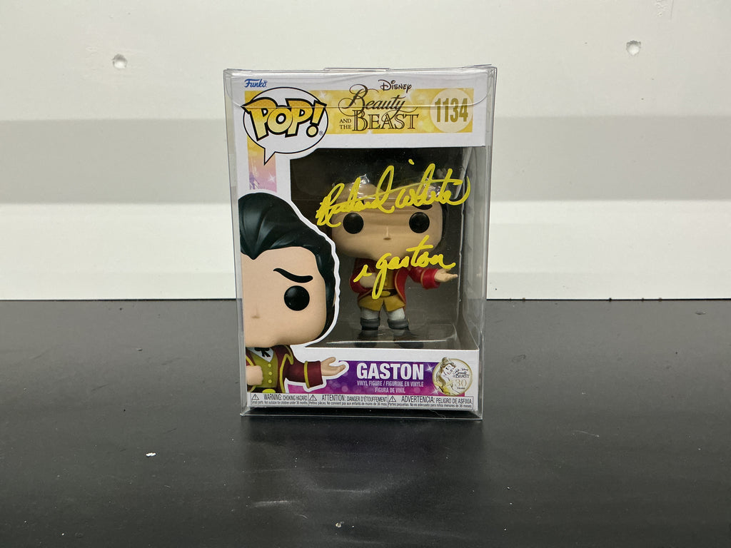 Signed Funko 1134- Disney Beauty and The Beast- Gaston - Richard White