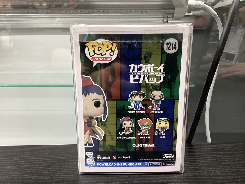 Signed Funko Pop 1214 6 inch - Cowboy Bebop - Faye Valentine - Signed by Wended Lee