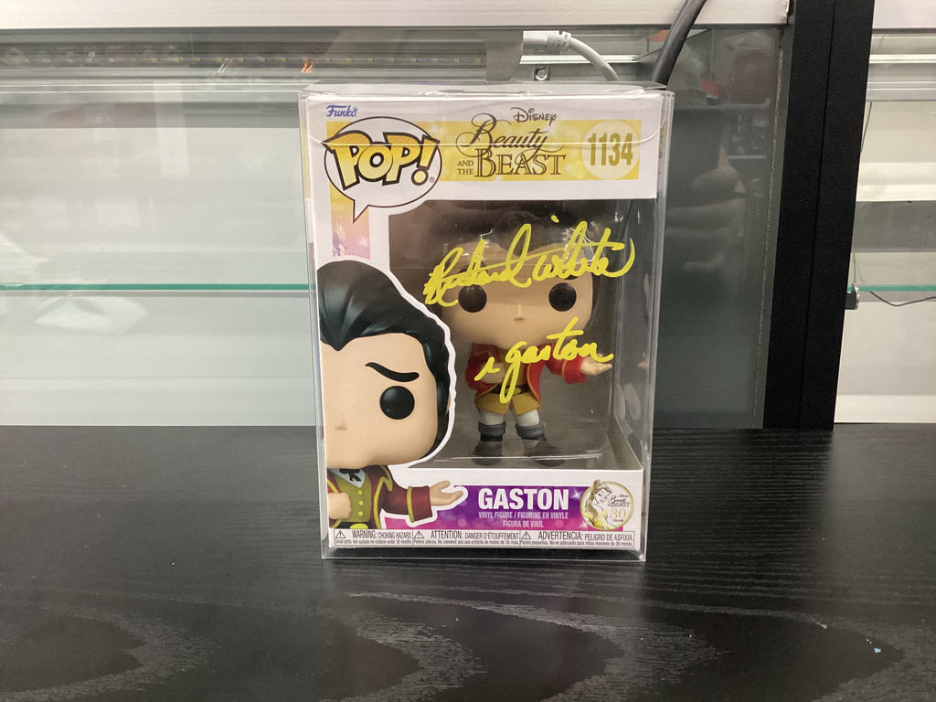 Signed Funko Pop 1134 6 inch - Beauty and the Beast - Gaston - Signed by Richard White