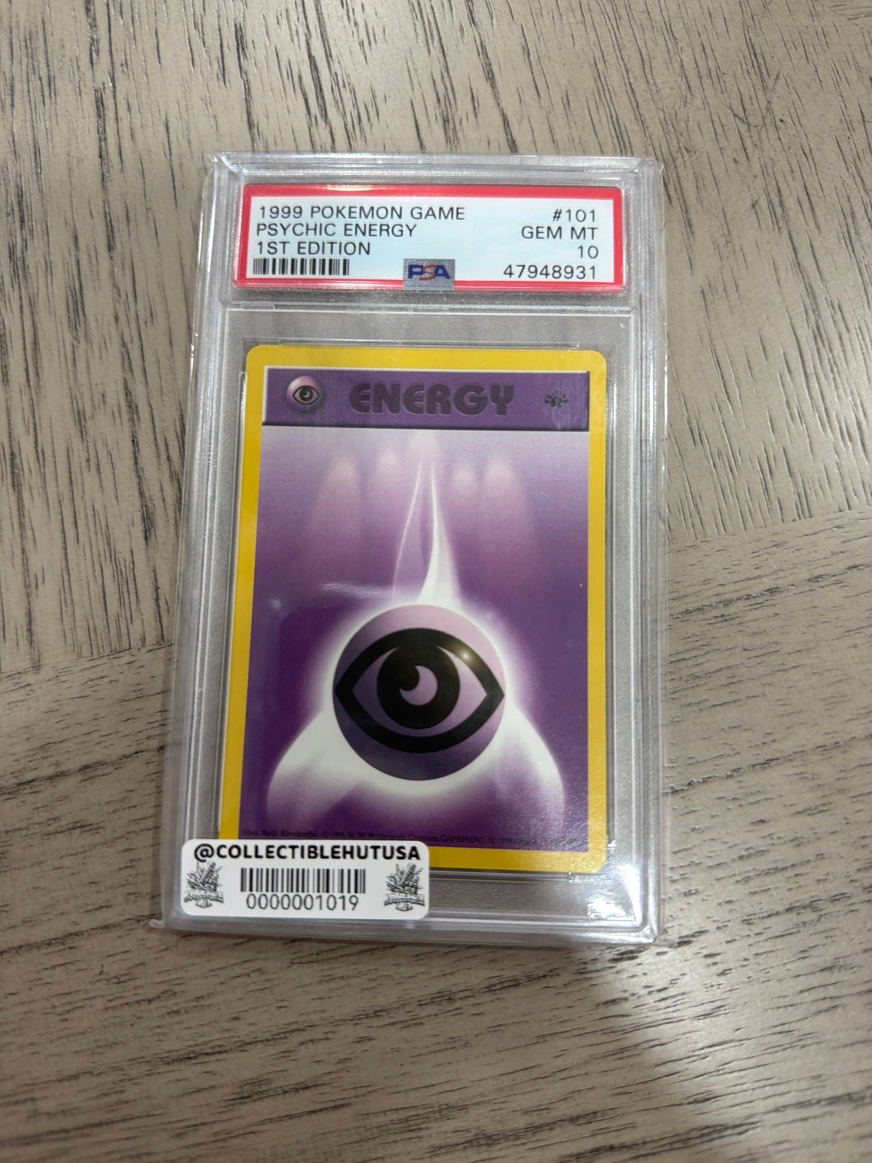 Graded Pokemon - 1999 Pokemon Base Set Shadowless 1st Edition Psychic Energy #101 PSA 10 GEM MINT
