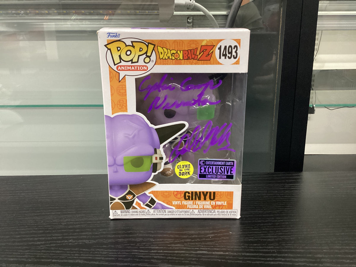 Signed Funko Pop 1493 6 inch - Dragon Ball Z - Ginyu - Entertainment Earth Exclusive - Signed by Dale D. Kelly - Glows in the dark