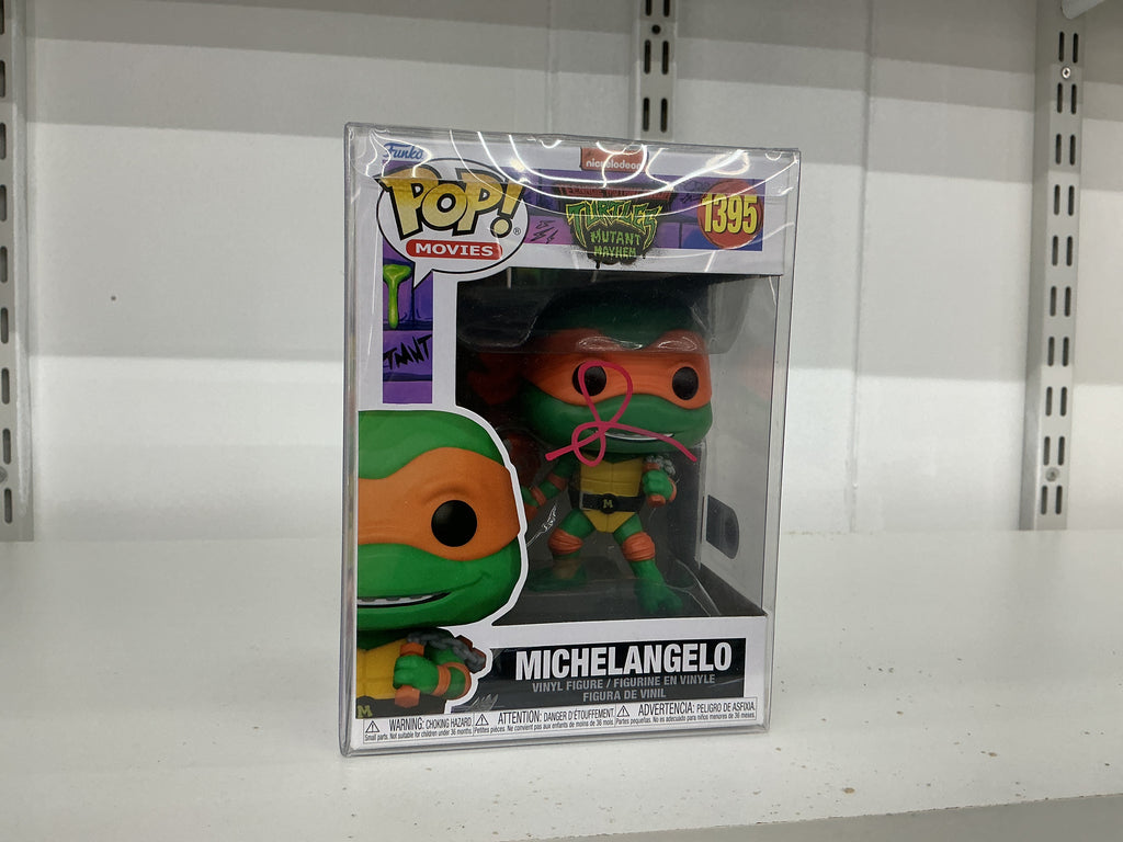 Funko Pop 1395 6 inch. - Teenage Mutant Ninja Turtles Mutant Mayhem - Michelangelo - Signed - Seth Rogan