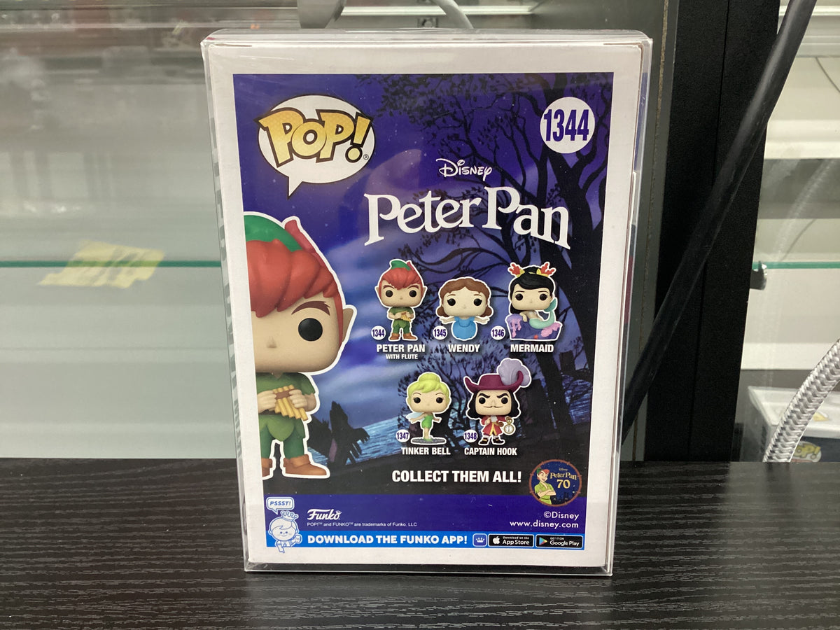 Signed Funko Pop 1344 6 inch - Peter Pan - Peter Man with Flute - Signed by Jeremy Sumpter