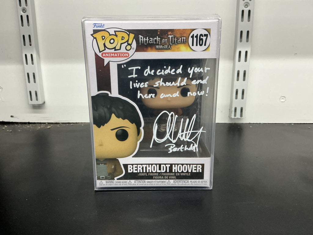 Signed Funko 1167 - Attack on Titan - Bertholdt Hoover - David Matranga