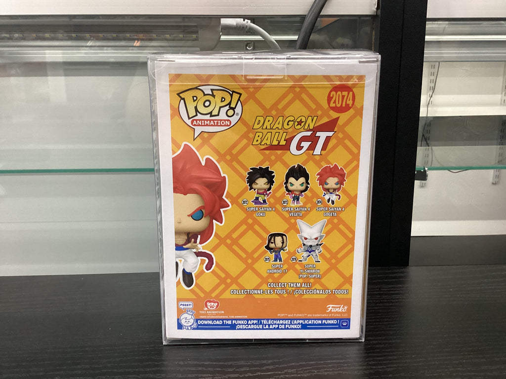Signed Funko Pop 2074 6 inch - Dragon Ball GT - Super Saiyan 4 Gogeta - Signed by Christopher Sabat and Sean Schemmel
