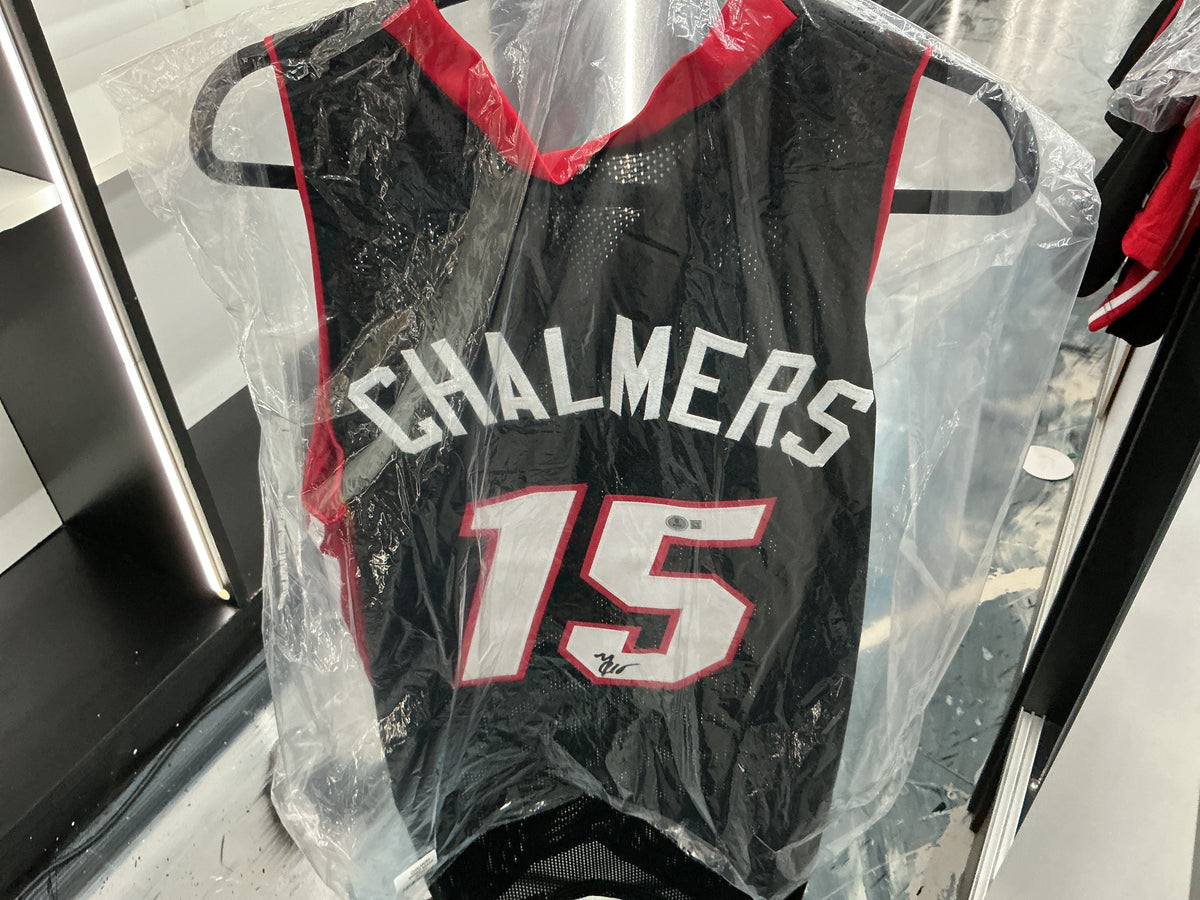 Signed Miami Heat #15 Chalmers Jersey