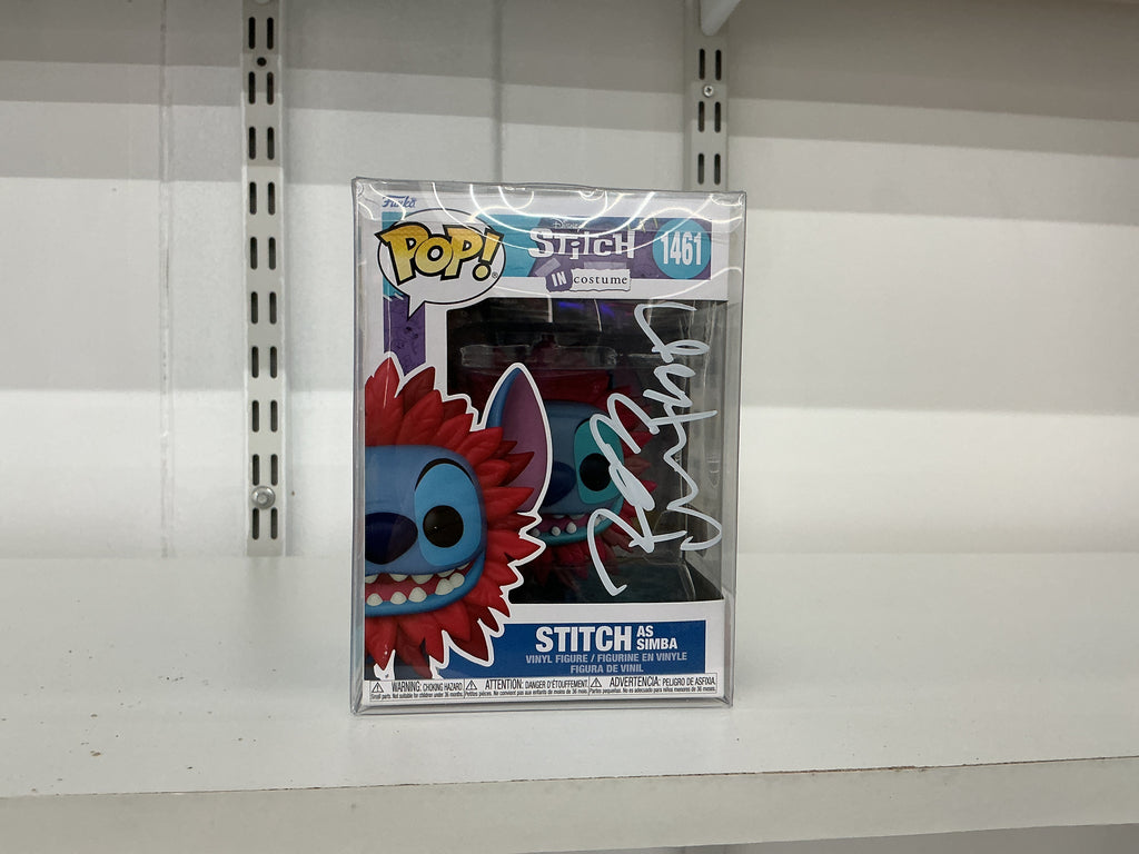 Funko Pop 1461 6 inch. - Disney Stitch In Costume - Stitch As Simba - Signed - Rob Minkoff