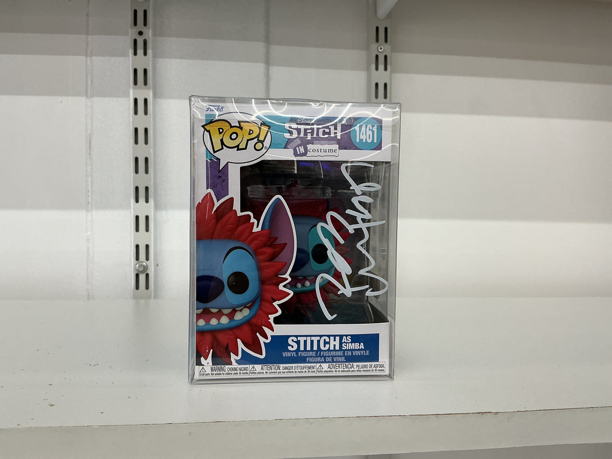 Funko Pop 1461 6 inch. - Disney Stitch In Costume - Stitch As Simba - Signed - Rob Minkoff