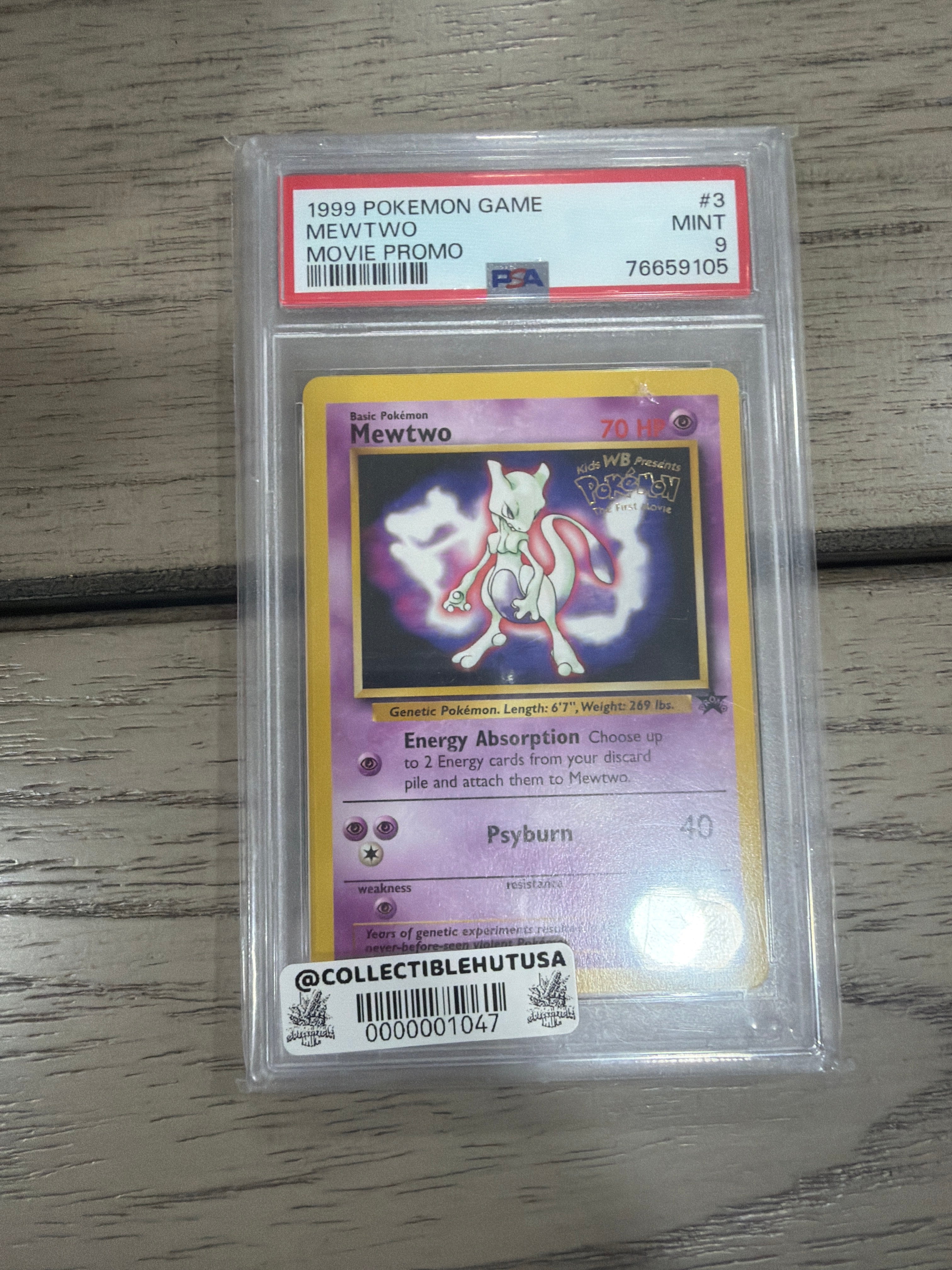 Graded Pokemon - 1999 Pokemon Game Movie Promo #3 Mewtwo PSA 9 MINT