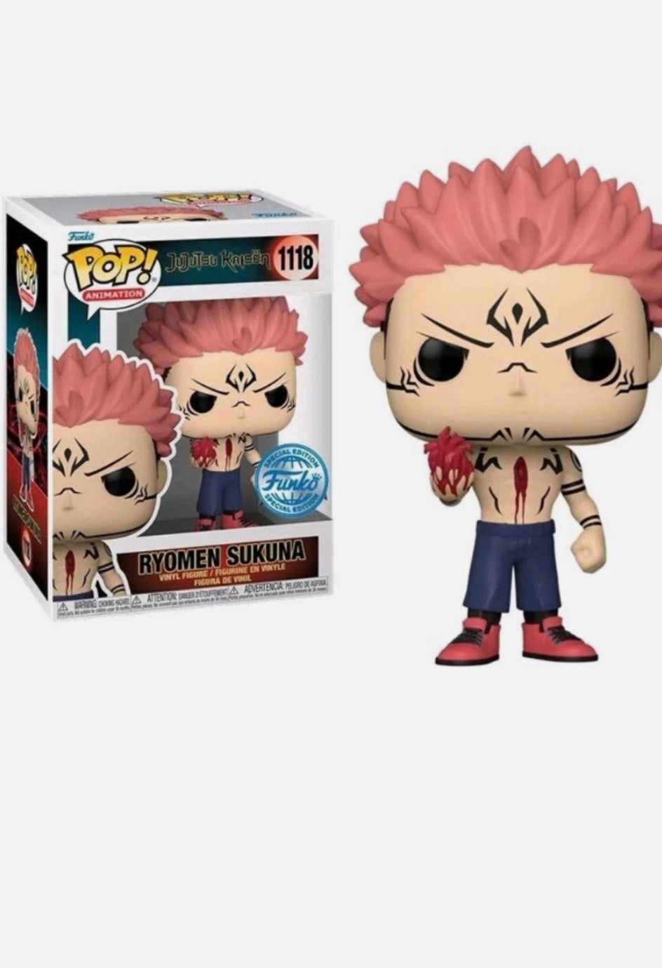 Funko Pop 1163 - 6in -  Jujutsu Kaisen - Ryomen Sukuna - Funko Special Edition