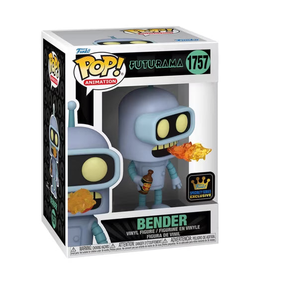 Pop Funko 1757 6 in.- Futurama- Bender- Funko Specialty Series Exclusive