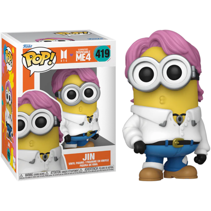 Funko Pop 419 6inch. - BTS x Despicableby Me 4 - Jin - Vaulted