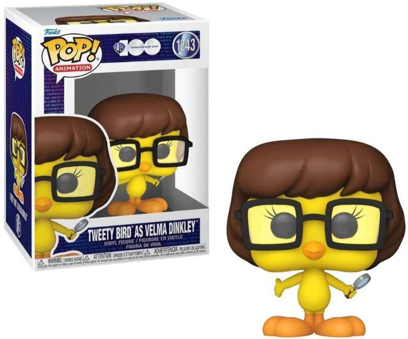 Funko Pop 1243 6 inch. - Warner Brothers 100 - Tweety Bird As Velma Dinkley- Vaulted