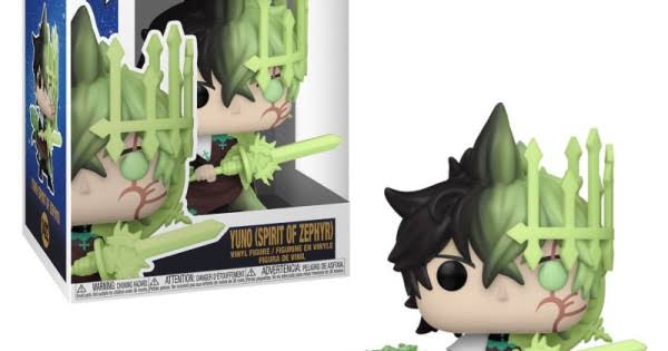 Funko Pop 1422 - 6in - Black Clover - Yuno( Spirit Of Zephyr) - Vaulted