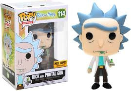 Funko Pop 114 6 inch - Rick and Morty - Rick with a portal gun