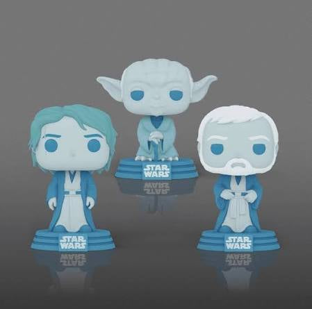 Funko Pop 3 pack 6 in. Star Wars Anakin Skywalker/ Yoda/ Obi-Wan Kenobi (Endor) Amazon Exclusive Glow in the Dark
